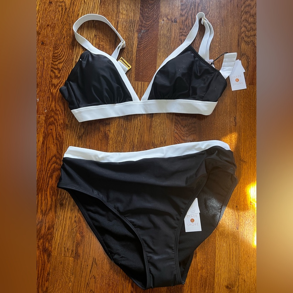 Shade & Shore Black and White Bikini